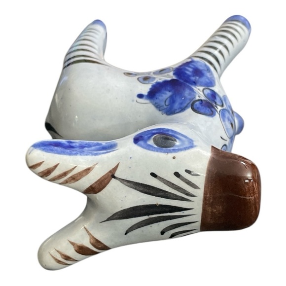 Tonala Mexican Pottery Folk Art Hand Painted Miniature Donkey Figurine 5.5”T - Picture 7 of 11